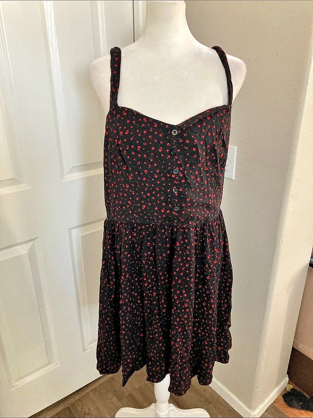 Hot Topic Skull & Star Print Mini Dress Size XXL